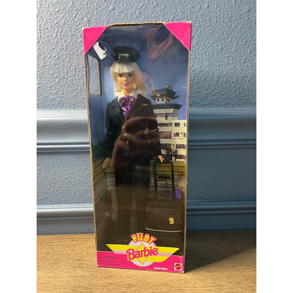 Pilot Barbie Doll Special Edition Mattel In Box With Suitcase